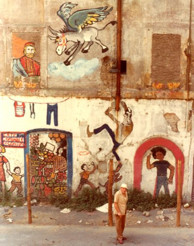 Murals on Via di Tor di Nona, Rome by André Limot