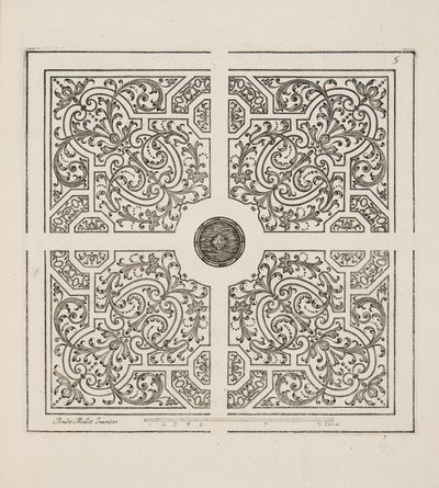 Design for Parterre, from Theatre des Plans et Jardinages, pub.1652 by André Mollet