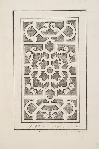 Design for Parterre, from Theatre des Plans et Jardinages, pub.1652 (engraving) by André Mollet