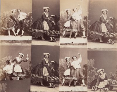 Eugénie Schlosser et Coralli by Andre Adolphe Eugene Disderi