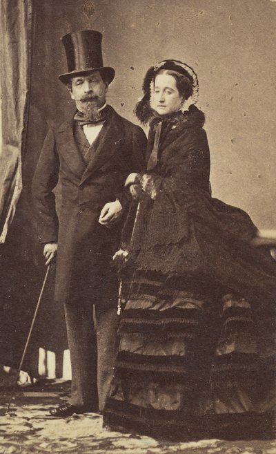 Napoleon III and Empress Eugenie by Andre Adolphe Eugene Disderi