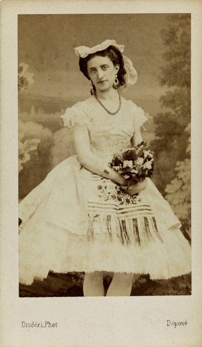 Portrait of the Ballet Dancer Marfa Muravyeva, 1863 by Andre Adolphe Eugene Disderi