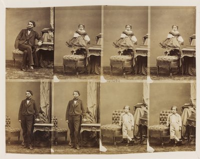 Portraits Sitting: Dr. Magnan and His Son and Daughter, c.1861 by Andre Adolphe Eugene Disderi