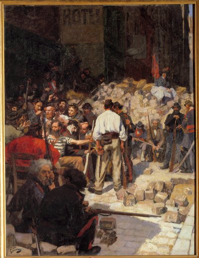 Paris Commune: The Barricade or the Waiting in May 1871 by Andre Devambez