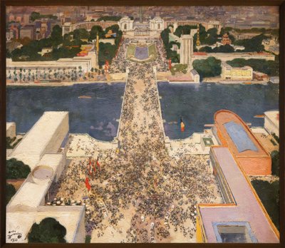 The 1937 International Exhibition seen from the Second Floor of the Eiffel Tower by Andre Devambez