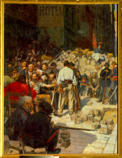 The Barricade or the Waiting in May 1871 by Andre Devambez
