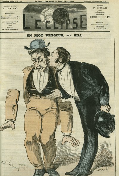 A vengeful word, the first gentleman has his arms falling when he hears the word 