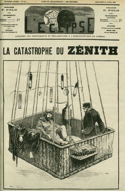 Air balloon accident, the Zenith, April 15 by Andre Gill