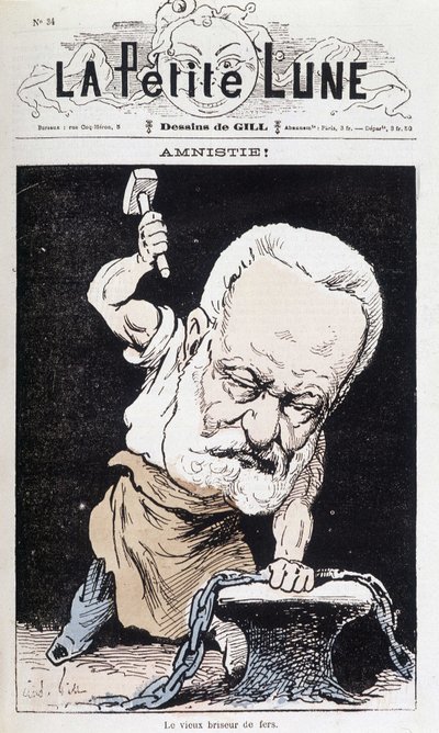 Amnesty! : The Old Iron Breaker (Cartoon Victor Hugo) - by Gill, in 