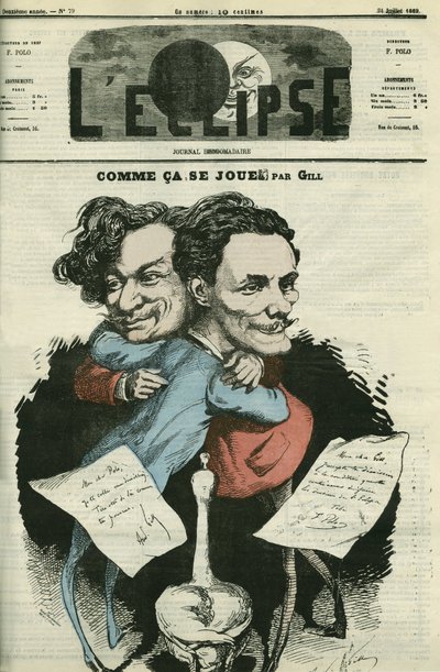 Andre Gill, French Cartoonist and F. Polo by Andre Gill
