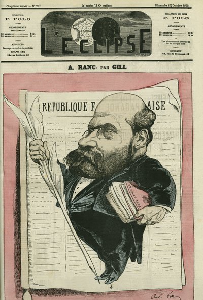 Arthur Ranc (1831-1908), French Journalist and Politician. Cover in 