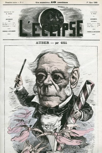 Auber Daniel-Francois-Esprit, French musician. Cover in 