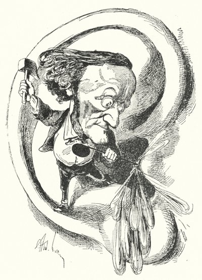 Caricature of German composer Richard Wagner by Andre Gill
