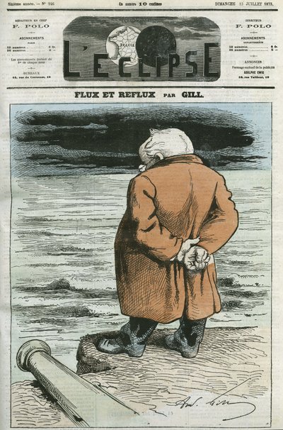 Cartoon by Adolphe Thiers (1797-1877), French statesman. Cover in L
