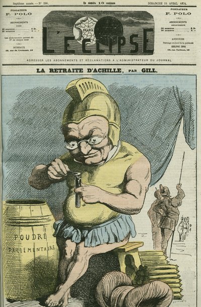 Cartoon by Adolphe Thiers (1797-1877), French statesman. Cover in L