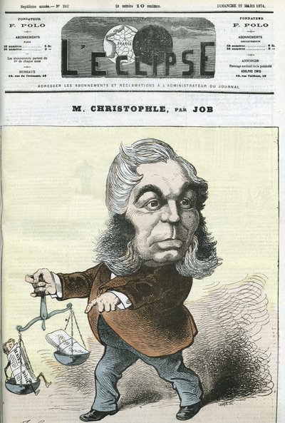 Cartoon by Albert Christophle, French Politician. Cover in L