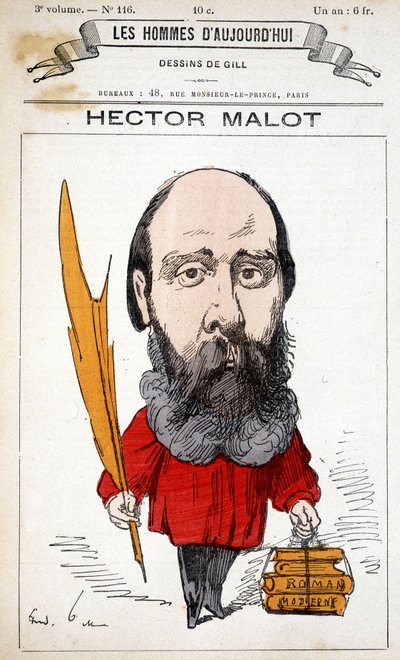 Cartoon by Hector Malot, French writer (1830-1907) - by Gill, in Les Hommes d