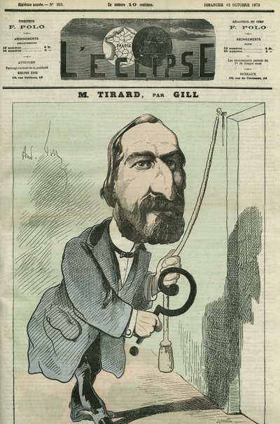 Cartoon by Pierre Tirard (1827-1893), French politician. Cover in L