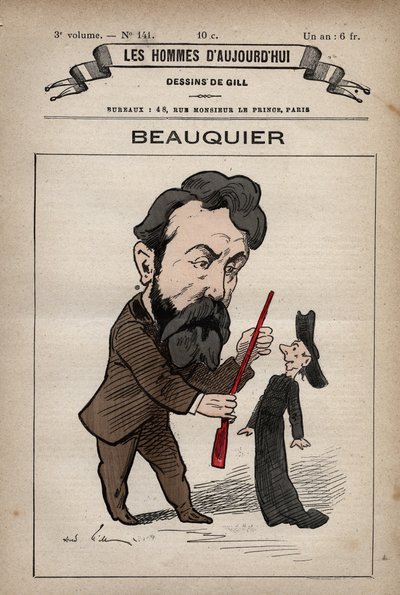 Cartoon of Charles Beauquier from 