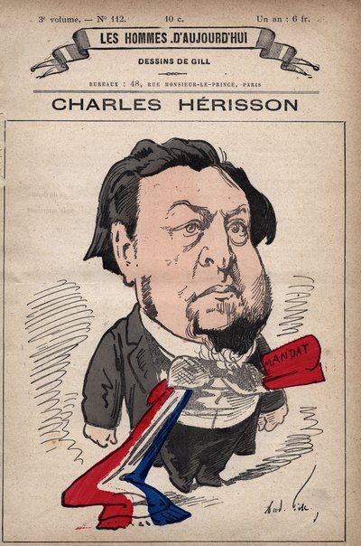 Cartoon of Charles Herisson (1831-1893) from 