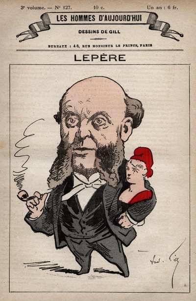 Cartoon of Charles Lepere 1823-1885 from 