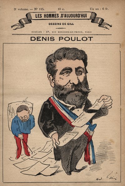 Cartoon of Denis Poulot (1832-1905) from 