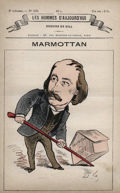 Cartoon of Pierre Joseph Henri Marmottan 1832-1914 from 