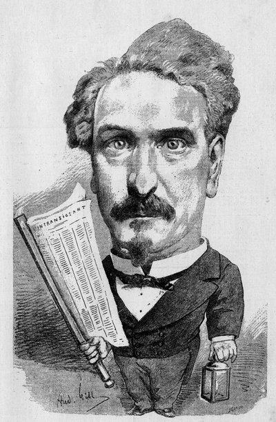 Drawing by Andre Gill representing Henri Rochefort, French journalist and politician, In 
