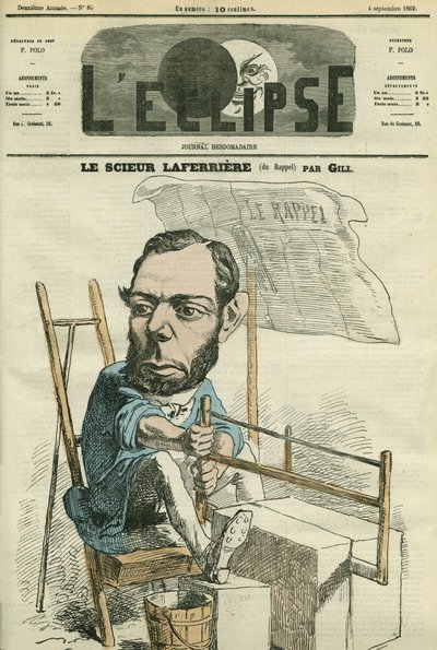 Edouard Lafferiere (1841-1901), French magistrate and politician. Cover in 