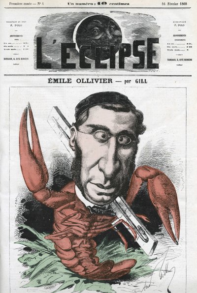 Emile Ollivier, French politician. Cover in 