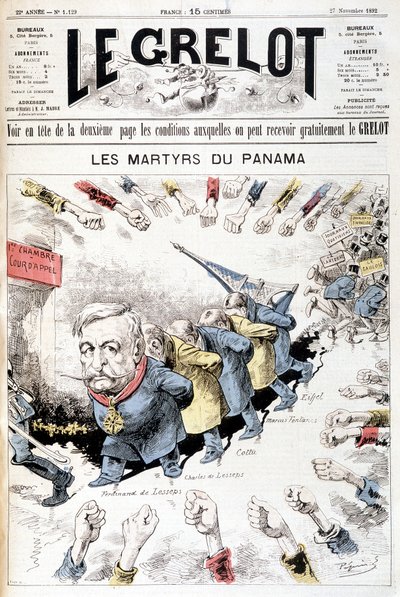 Ferdinand de Lesseps - by Gill, in “The Men of Today”, late 19th century by Andre Gill