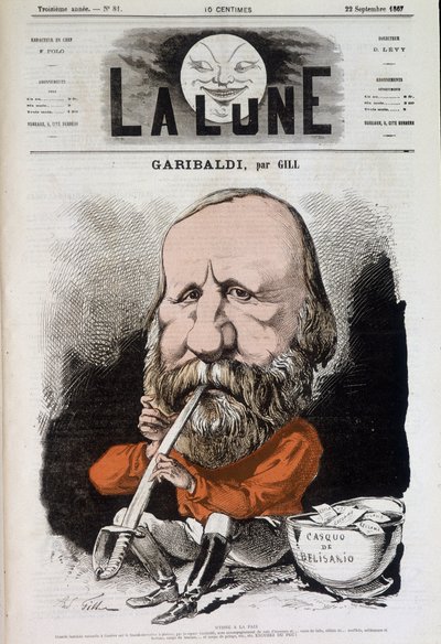 Giuseppe Garibaldi (1807-1882), Anthem to Peace - by Gill, in 