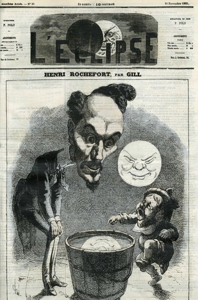 Henri Rochefort (1831-1913), French journalist, writer and politician. Cover in 