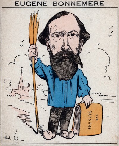 Joseph Eugene Bonnemere, French Historian and Writer - Cartoon by Andre Gill in 