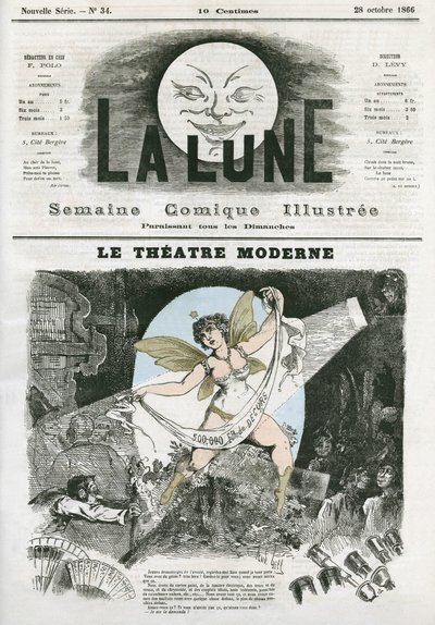 Le Theatre Moderne in Paris by Andre Gill