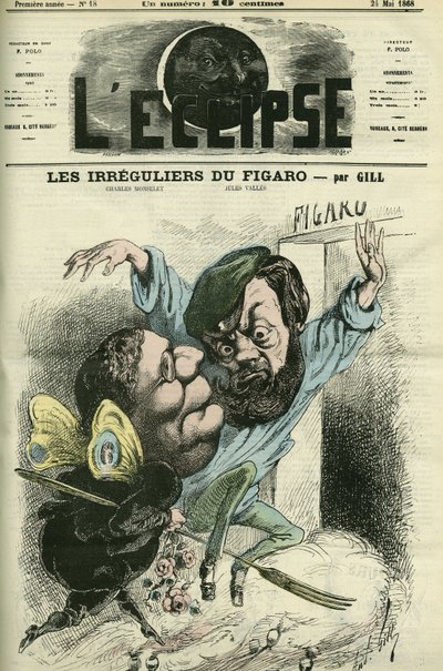 Les irreguliers du Figaro, entered the diary of Charles Monselet and Jules Valles. Cover in 