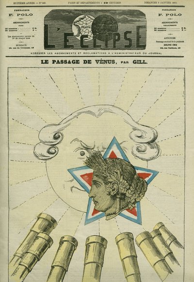 Passage of Venus (the Republic) before the sun (the Monarchy) in 1874. Cover in 