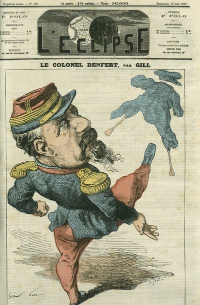 Pierre Philippe Denfert-Rochereau (1823-1878), French soldier and politician. Cover in L