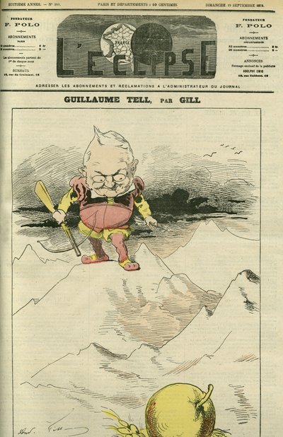 Portrait of Adolphe Thiers in Guillaume Tell (1797-1877), French Historian and Politician. Cover in 