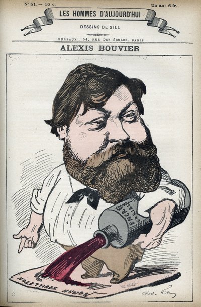Portrait of Alexis Bouvier by Andre Gill