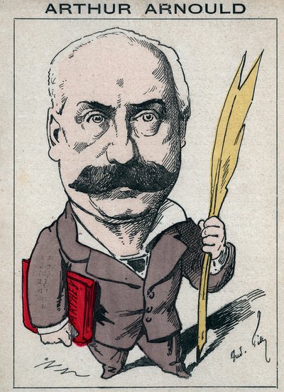 Portrait of Arthur Arnould, French Journalist and Politician, Active Participant in the Paris Commune (Cartoon by Andre Gill in Les Hommes d
