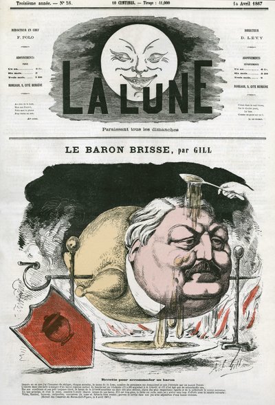 Portrait of Baron Brisse, French Gastronomic Journalist by Andre Gill