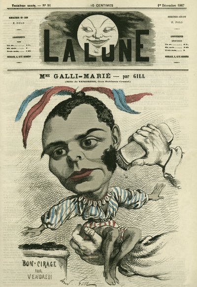 Portrait of Celestine Galli-Marie, French Singer by Andre Gill