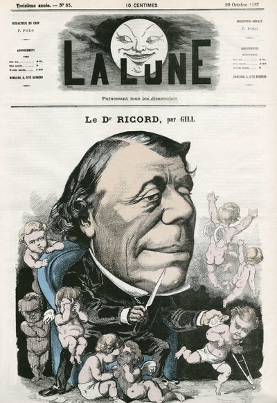 Portrait of Doctor Ricord, French Doctor by Andre Gill