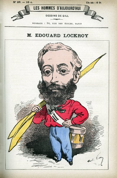 Portrait of Edouard Lockroy (1838-1913), French politician. Cartoon by Gill, in Les Homme d