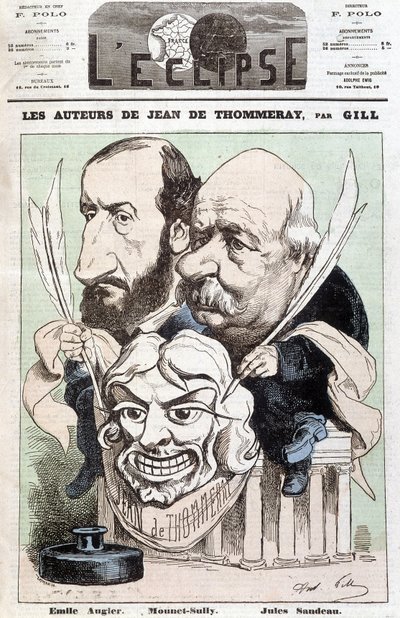 Portrait of Emile Augier (1820-1889) and Jules Sandeau (1811-1883), authors of the play 