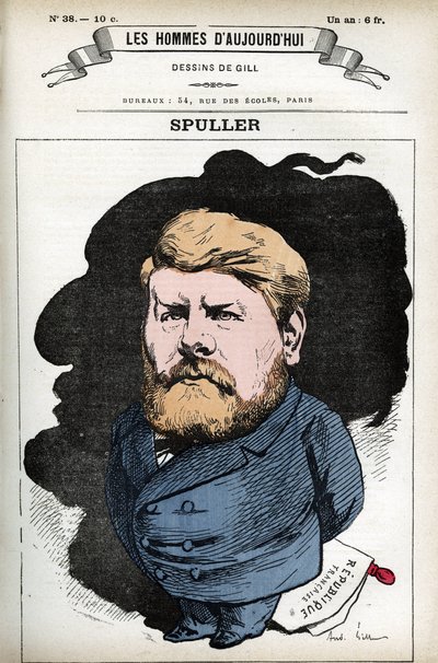 Portrait of Eugene Spuller (1835-1896), French politician and lawyer. Cartoon by Gill, in Les Homme d