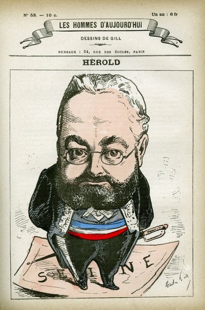 Portrait of Ferdinand Herold by Andre Gill