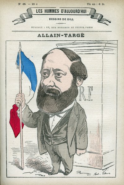 Portrait of Francois Allain-Targe by Andre Gill