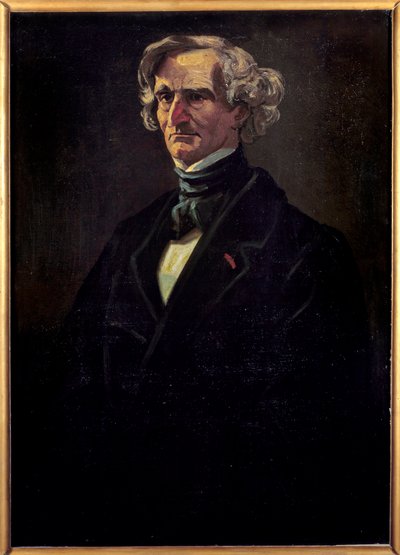 Portrait of Hector Berlioz, French composer by Andre Gill